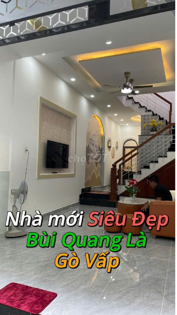 Nhà Đẹp DT 64 m2 nội thất cao cấp vali vào ở ngay, Đường Bùi Quang Là