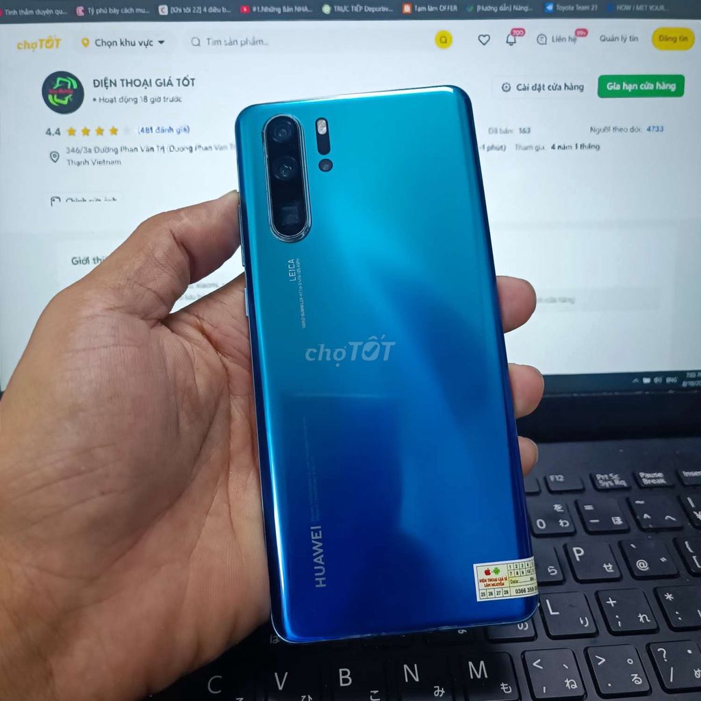 Huawei P30 Pro 8GB/512GB Kirin 980 MƯỢT FULL CN. Mua bán Điện thoại tại Quận Bình Thạnh Tp Hồ Chí Minh được đăng bởi Dân Mobile hình 1
