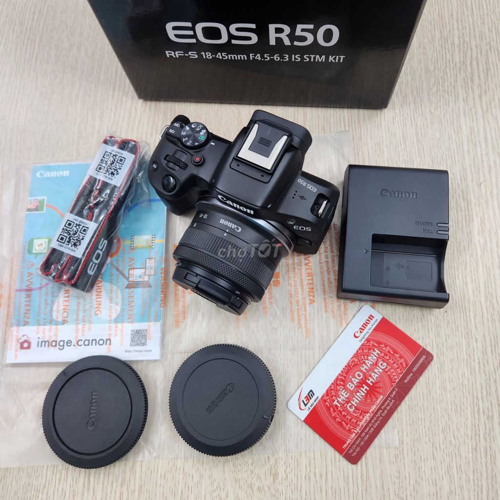 Canon EOS R50 kèm kít 18-45mmF4.5-6.3STM chínhhãng