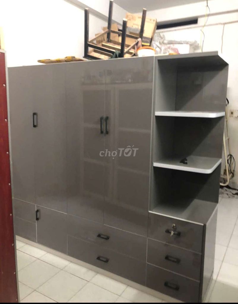 TỦ NHỰA ĐÀI LOAN 4 CÁNH 1 KỆ MÀU XÁM . Mua bán Tủ, kệ gia đình tại Huyện Củ Chi Tp Hồ Chí Minh được đăng bởi Tủ nhựa đài loan hoàng quân hình 1