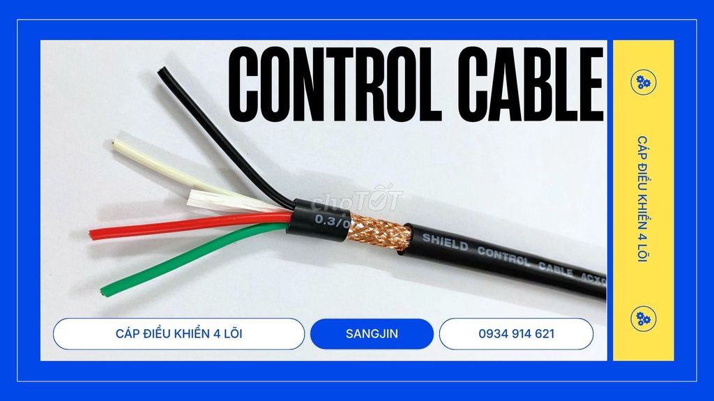 Cáp điều khiển Sangjin 4 lõi x0.5. Mua bán Đồ dùng văn phòng tại Quận 6 Tp Hồ Chí Minh được đăng bởi Nhật Anh Dây Cáp  hình 1