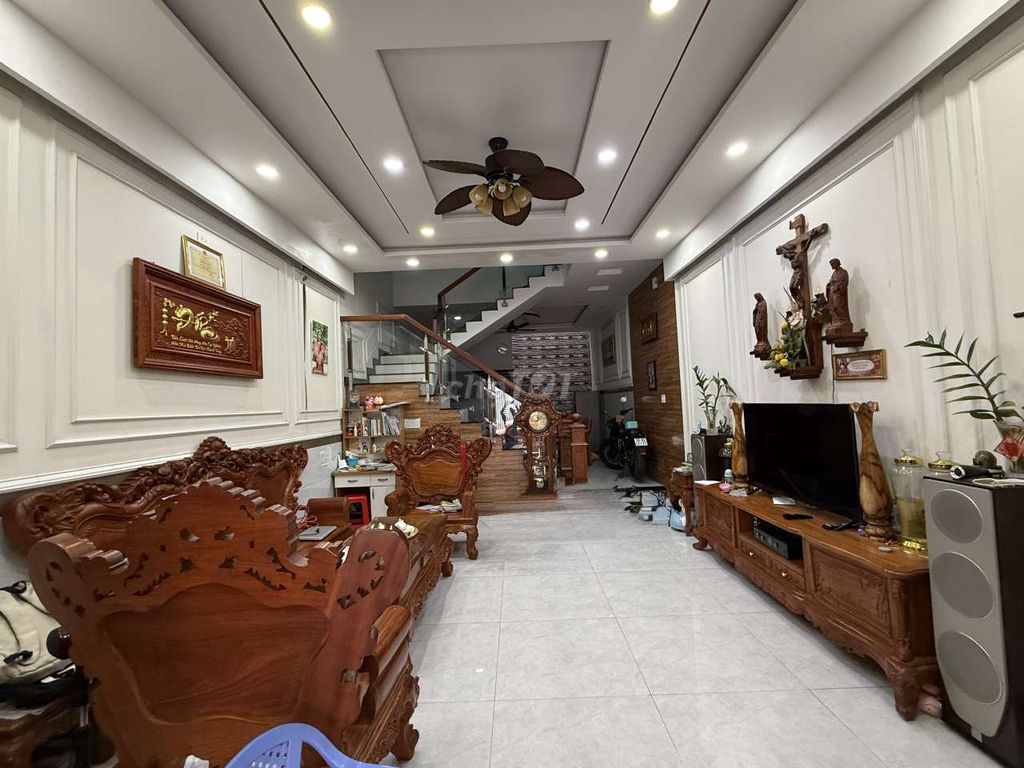 Nhà Phố 5,2m x 19m. Xây 3 Tầng Hẻm 8M Đường Tân Thới Hiệp 15