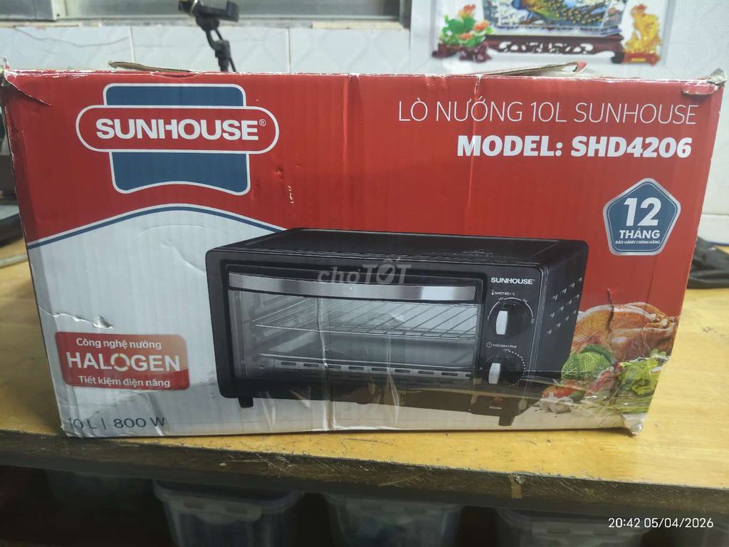 Lò nướng SUNHOUSE SHD4206 10L Đen Mới. Mua bán Bếp, lò, đồ điện nhà bếp tại Thành phố Bến Tre Bến Tre được đăng bởi Bến Tre SĐ hình 1