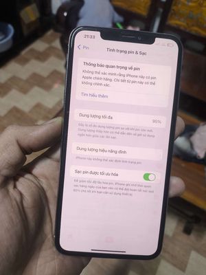 iPhone XS Max lock 64GB Bạc có gl