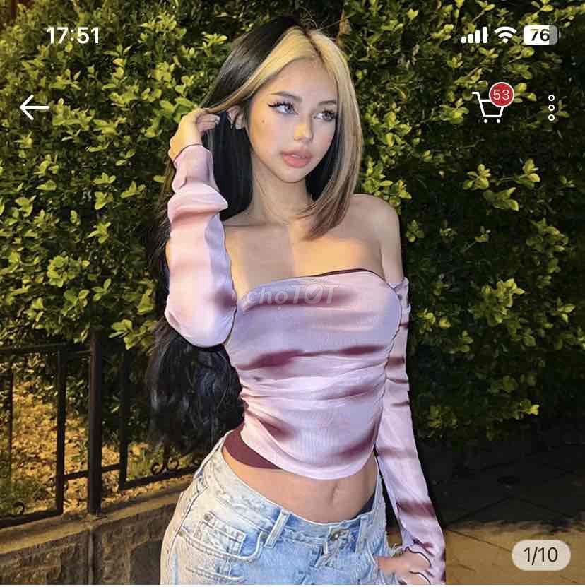 Áo croptop nữ lụa tím nhạt size S. Mua bán Quần áo tại undefined Hải Phòng được đăng bởi Thanh Huyền hình 1