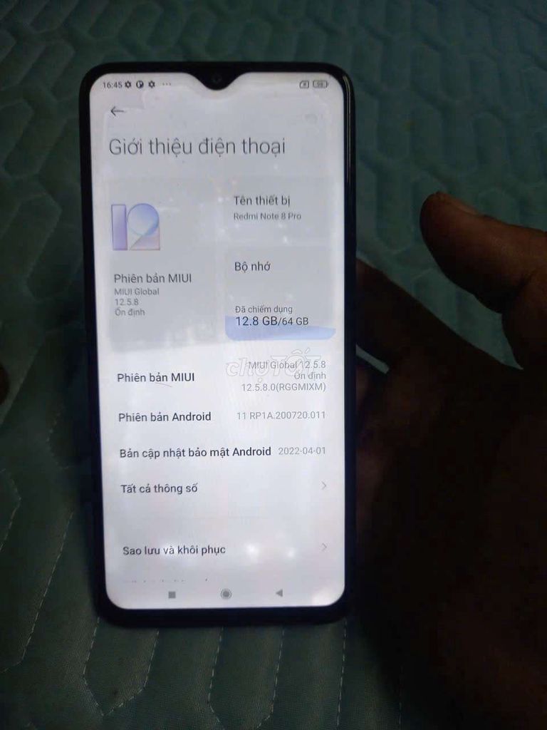 Xiaomi Redmi Note 8 Pro 64GB Xanh. Mua bán Điện thoại tại Quận 8 Tp Hồ Chí Minh được đăng bởi hiến hình 1