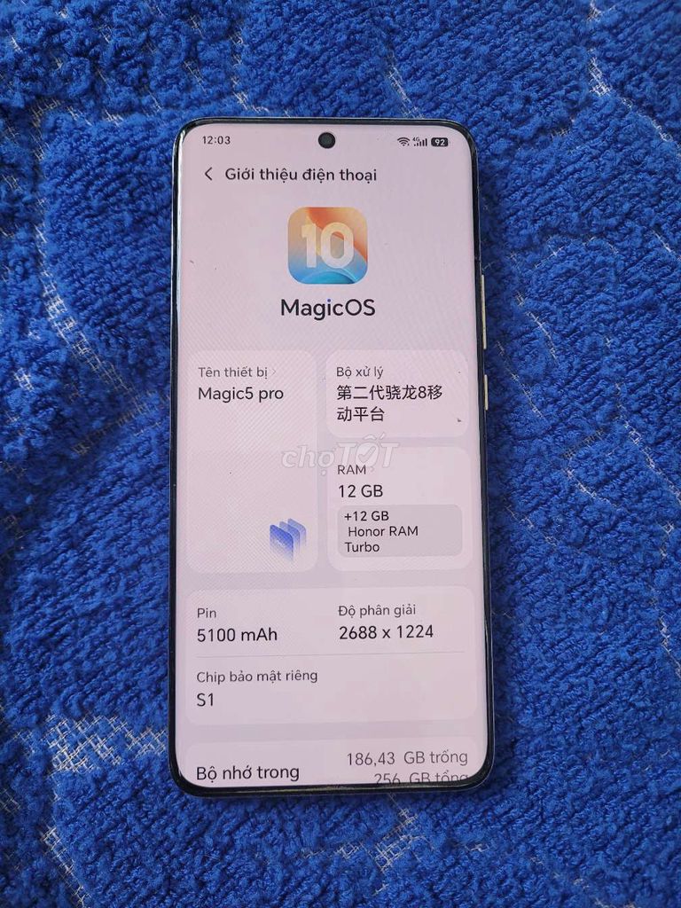Honor Magic 5 Pro 256GB Cam. Mua bán Điện thoại tại Quận 8 Tp Hồ Chí Minh được đăng bởi Duy Hưng hình 1