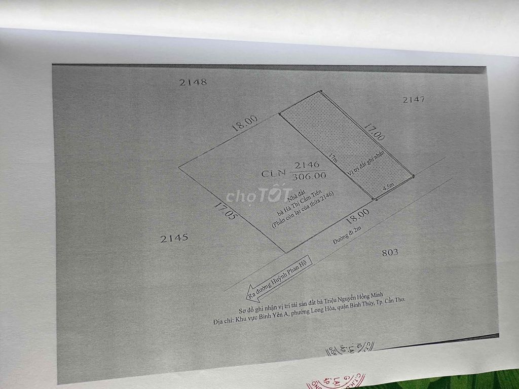 cần thanh lí 1 nền ở vi bằng