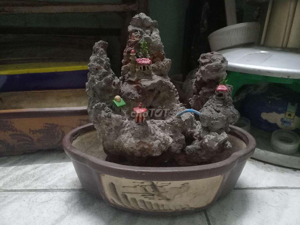 Hòn non bộ mini Gốm Nâu 5 ngọn. Mua bán Cây cảnh, đồ trang trí tại Quận 1 Tp Hồ Chí Minh được đăng bởi Chính hãng mọi thứ hình 1