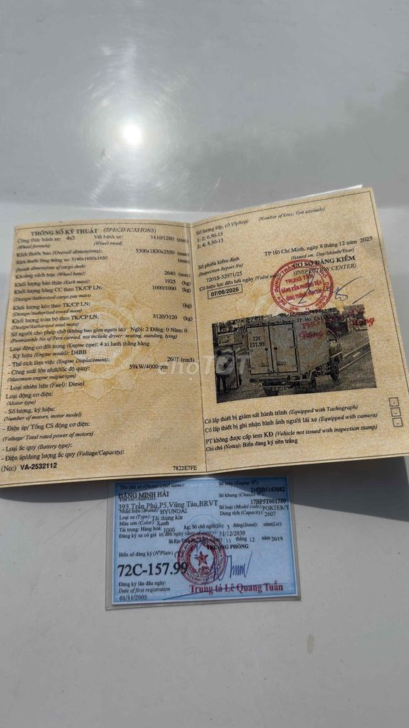 Hyundai Porter H125 2005 1.25 tấn. Mua bán Xe tải, xe ben tại Thành phố Vũng Tàu Bà Rịa - Vũng Tàu được đăng bởi Minh Hải hình 2