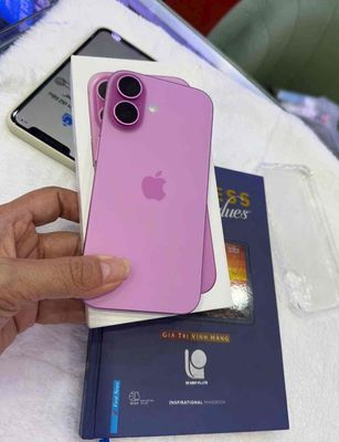 iphone 16plus 128gb hồng qtế mỹ pin97 zin áp suất