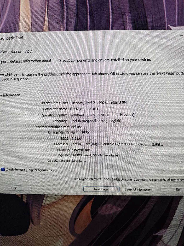 Dell Vostr***0 8GB Đen. Mua bán Máy tính để bàn tại Quận Sơn Trà Đà Nẵng được đăng bởi Phan hình 1