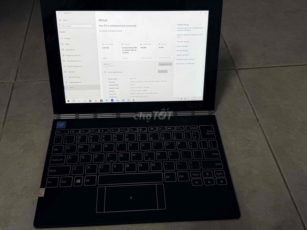 Lenovo Yoga Book YB1-X91F 10.1 inch 4GB/64GB. Mua bán Máy tính bảng tại Thành phố Thủ Đức Tp Hồ Chí Minh được đăng bởi Võ Nhân hình 1