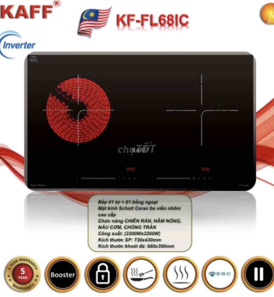 Bếp điện từ KAFF KF-FL68IC tặng bộ nồi inox. Mua bán Bếp, lò, đồ điện nhà bếp tại Quận Thanh Khê Đà Nẵng được đăng bởi Nội thất bếp trọn gói TST  hình 1