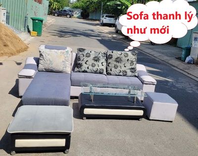 Bộ ghế sofa góc L bọc vải kèm bàn kính như mới. Mua bán Bàn ghế tại Quận Bình Tân Tp Hồ Chí Minh được đăng bởi Đoàn Thanh Nhàn