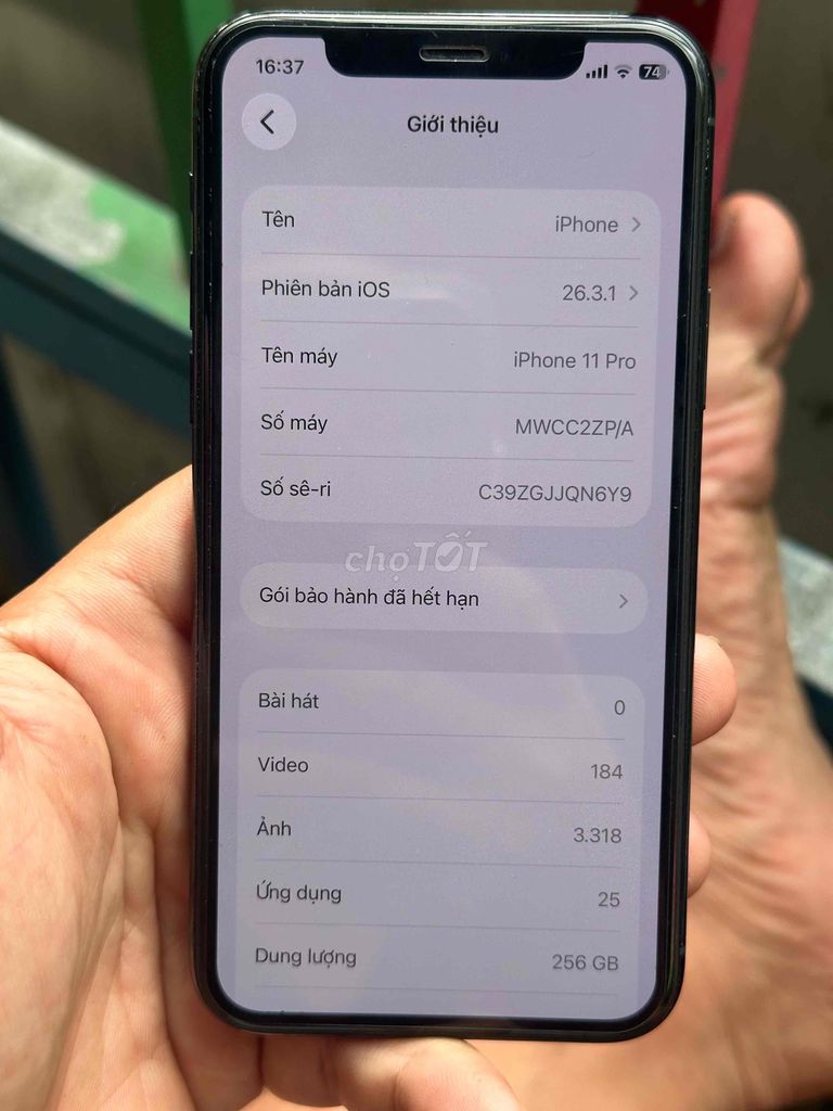 iPhone 11 Pro 256GB Xanh rêu Đã dùng. Mua bán Điện thoại tại Thành phố Thuận An Bình Dương được đăng bởi Trung Apple Ko bán góp hình 1