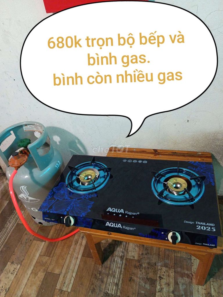 Trọn bộ bếp mới 100% , giá 680k bình có sẵn gas