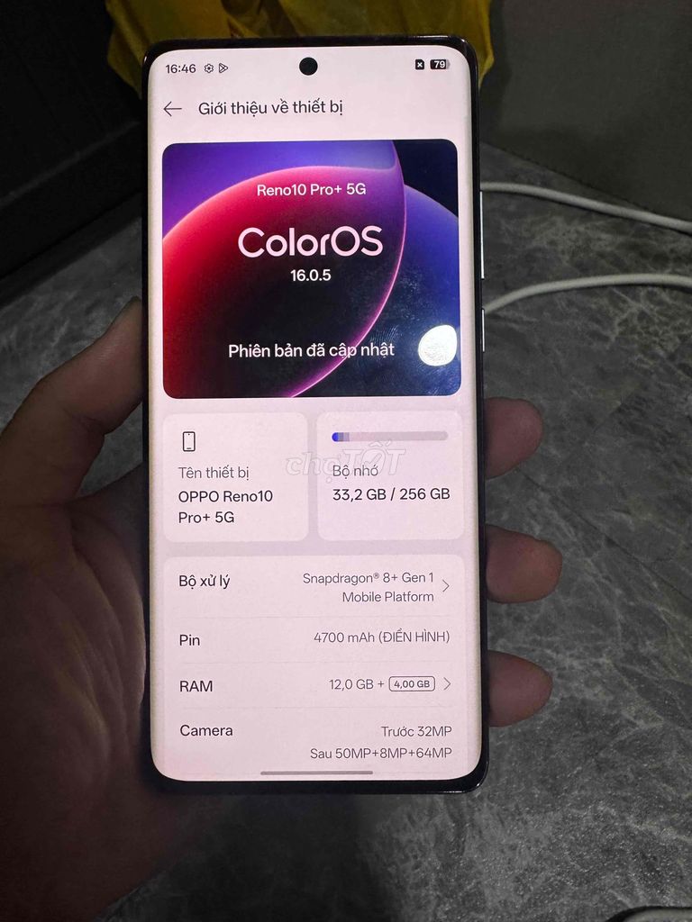 Oppo Reno 10 Pro Plus 5G 12GB/256GB Xám. Mua bán Điện thoại tại Quận 7 Tp Hồ Chí Minh được đăng bởi Sơn hình 1