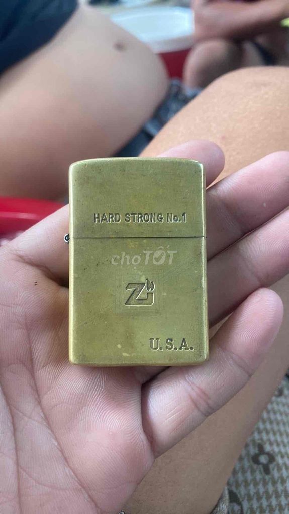 Bật lửa Zippo Kim loại Vàng đồng Cổ điển