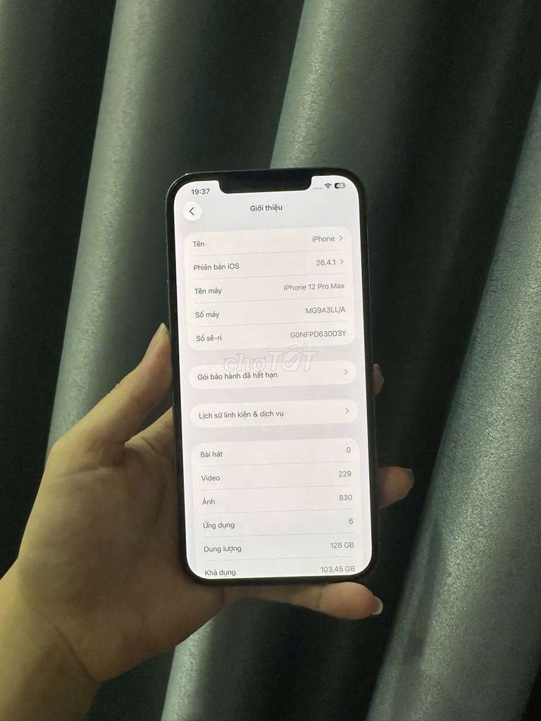  iPhone 12 Pro Max 128GB 98% bán or gl. Mua bán Điện thoại tại Thành phố Tây Ninh Tây Ninh được đăng bởi Dương văn Minh hình 1