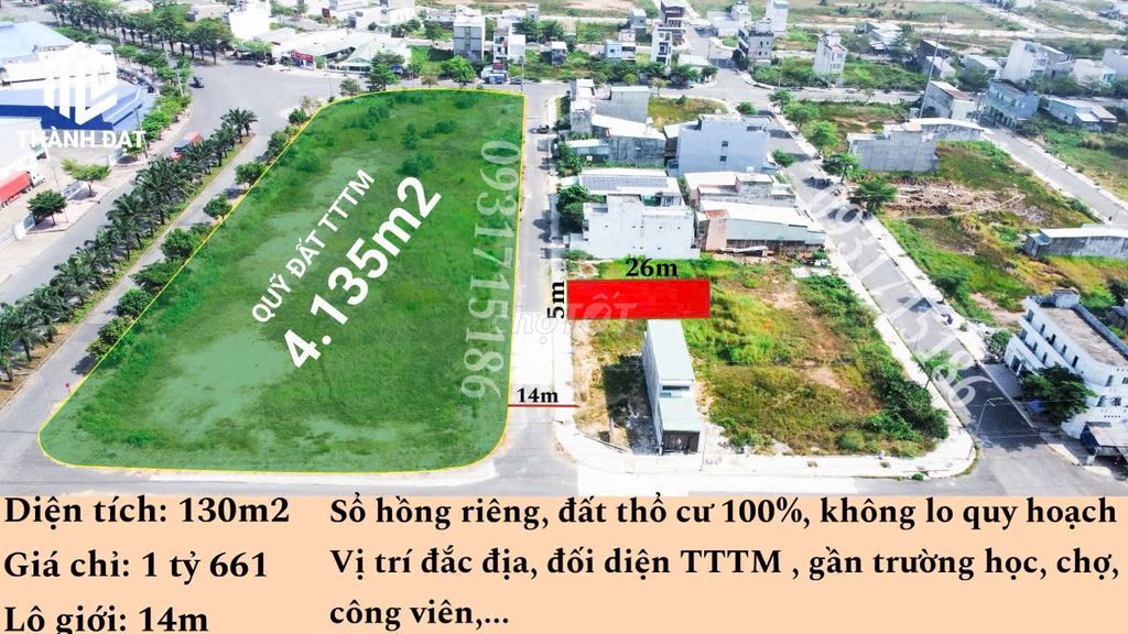 DIỆN TÍCH 130M2 NAY GIẢM XUỐNG CHỈ CÒN 1TỶ661