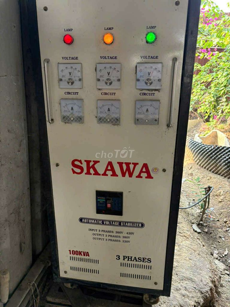 Nhà dư bán ổn áp SKAWA 100 KVA mới sài ok