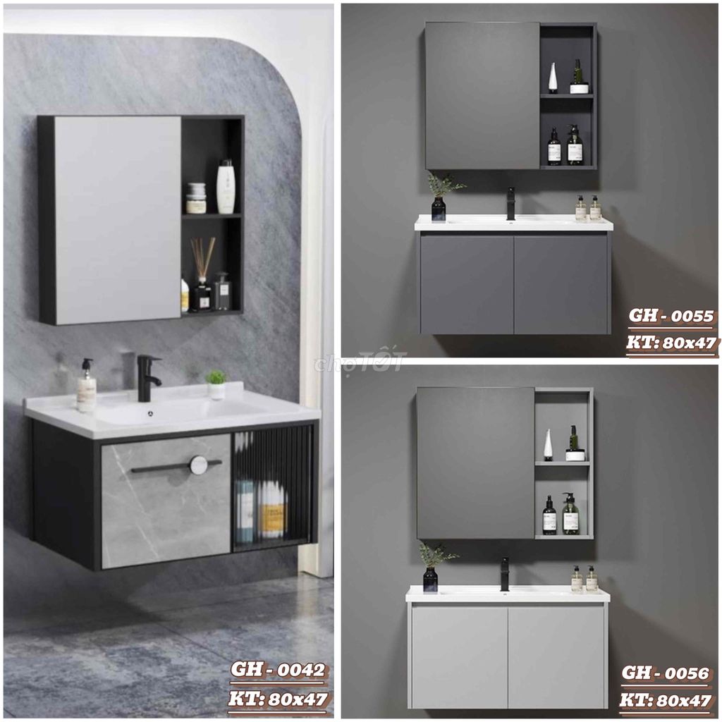 Tủ Lavabo Nhôm Giá Rẻ Bất Ngờ Kt: 80x47