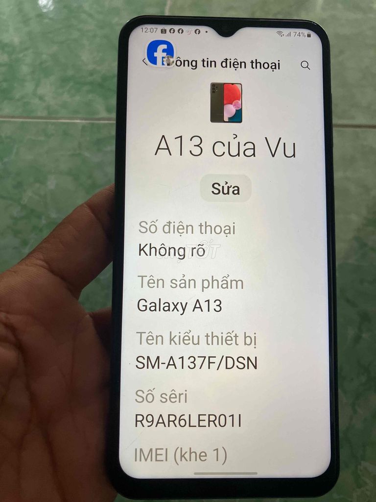 bán samsung a13  6/128gb zin chưa qua sữa chữa. Mua bán Điện thoại tại Thành phố Phan Thiết Bình Thuận được đăng bởi vu hình 1