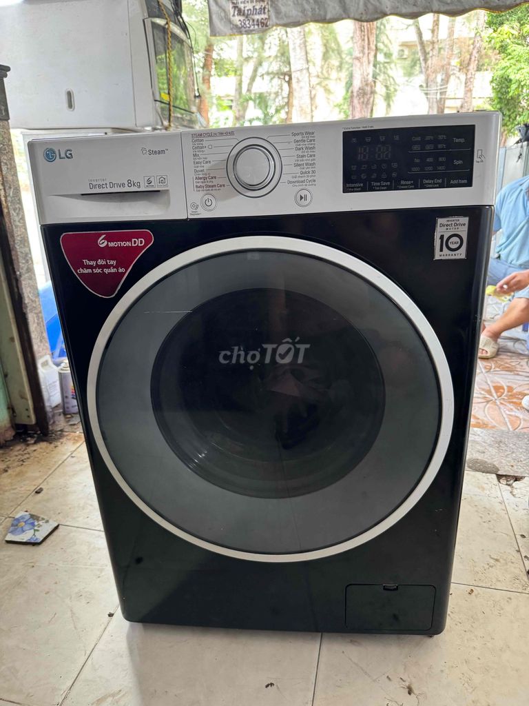 Máy giặt LG Inverter 8kg Đen. Mua bán Máy giặt tại Quận Ninh Kiều Cần Thơ được đăng bởi Hàng Điện Máy Thanh Lý hình 1
