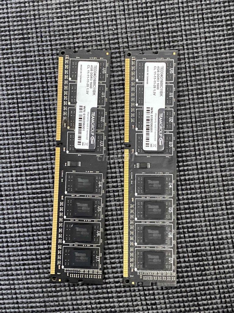 ram pc 4gbx2 ram ddr3 1600. Mua bán Linh kiện (RAM, Card...) tại Thành phố Đà Lạt Lâm Đồng được đăng bởi MAI BINH hình 1
