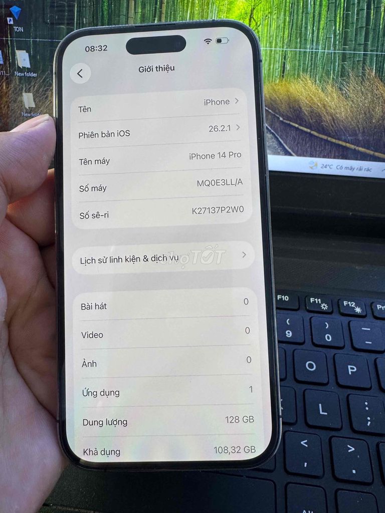 Apple iPhone 14 Pro 128GB Tím. Mua bán Điện thoại tại Quận 6 Tp Hồ Chí Minh được đăng bởi QUỐC THIÊN BÁN GÓP 0 ĐỒNG  hình 1