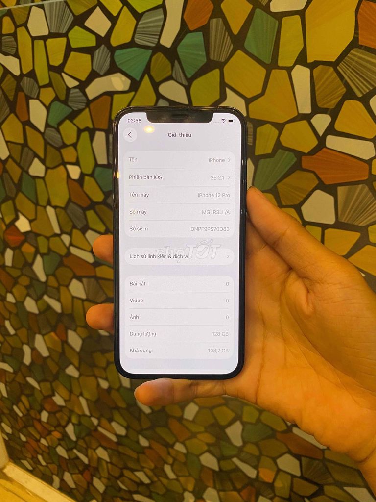 Iphone 12 pro lock 128 zin ốc áp suất. Mua bán Điện thoại tại Quận Bình Thuỷ Cần Thơ được đăng bởi KengBu hình 1