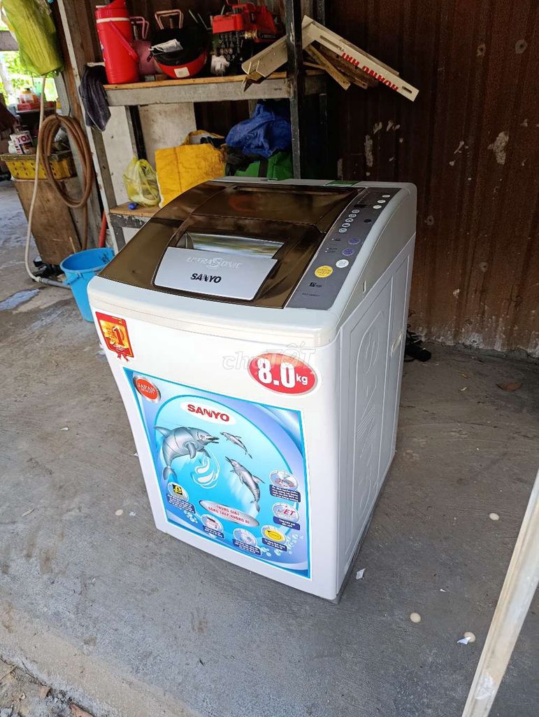 Máy giặt Sanyo 8kg Trắng cũ. Mua bán Máy giặt tại Huyện Bình Chánh Tp Hồ Chí Minh được đăng bởi Tên chưa cung cấp hình 1