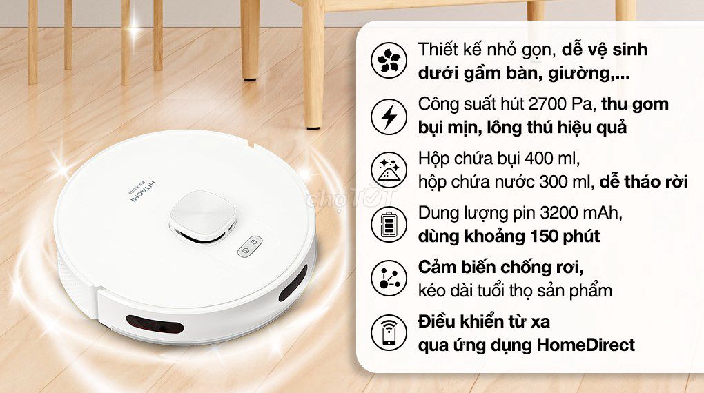 Robot hút bụi lau nhà Hitachi RV-X15N