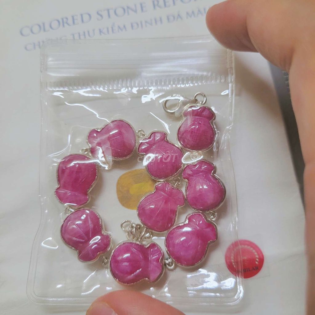Lắc tay bạc, đá sapphire, ruby tự nhiên. Mua bán Phụ kiện thời trang khác tại Thành phố Nha Trang Khánh Hòa được đăng bởi Rio Natural Gemstone Jewelry hình 1