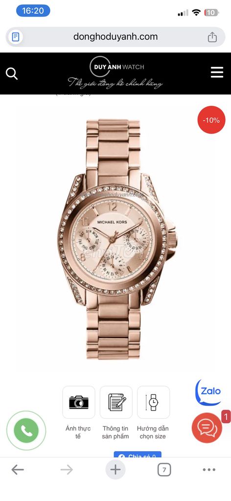 Đồng hồ Michael Kors MK5613 Nữ Vàng hồng. Mua bán Đồng hồ tại Quận Hải Châu Đà Nẵng được đăng bởi Nguyen Hieu Hoa hình 1