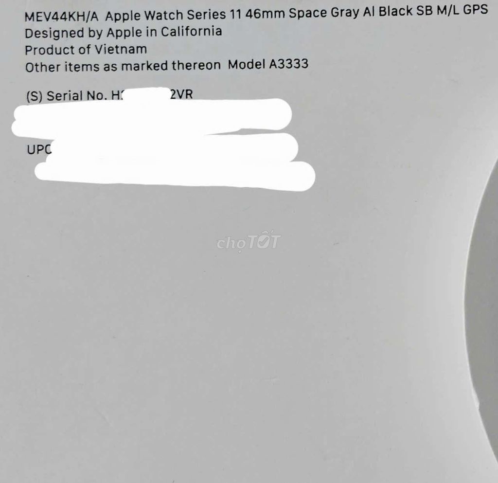 Apple Watch Series 11 46mm Đen. Mua bán Thiết bị đeo thông minh tại Huyện Long Thành Đồng Nai được đăng bởi hieu nhan nguyen hình 1