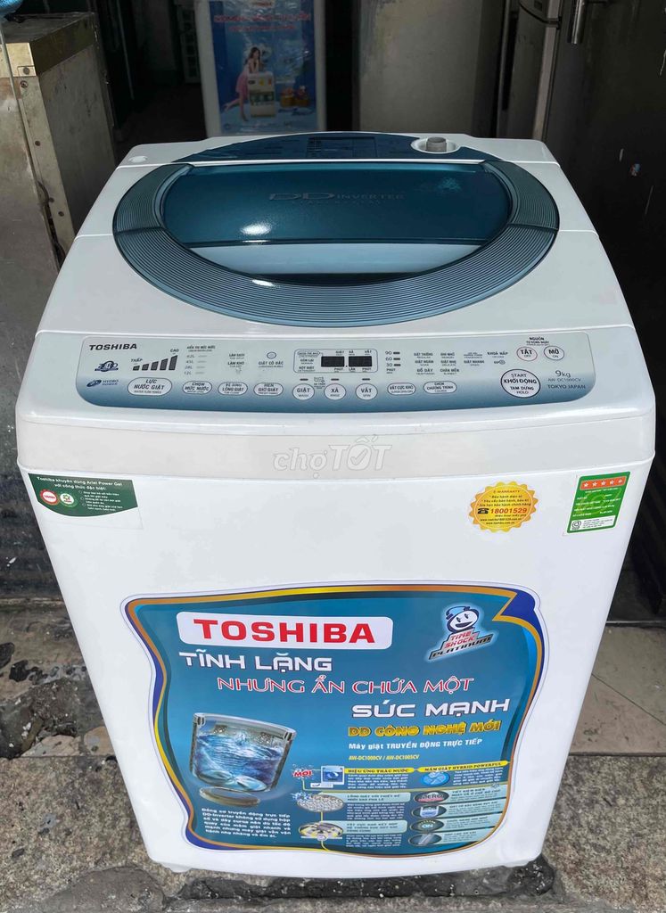 Máy giặt Toshiba Inverter 9kg DC1000 tiết kiệm êm🖤