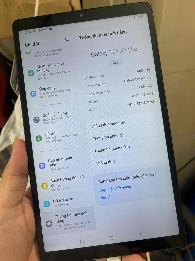Galaxy Tab A7 Lite Xám có lắp sim nghe gọi có ship. Mua bán Máy tính bảng tại Quận Thanh Xuân Hà Nội được đăng bởi Anh Đức hình 1