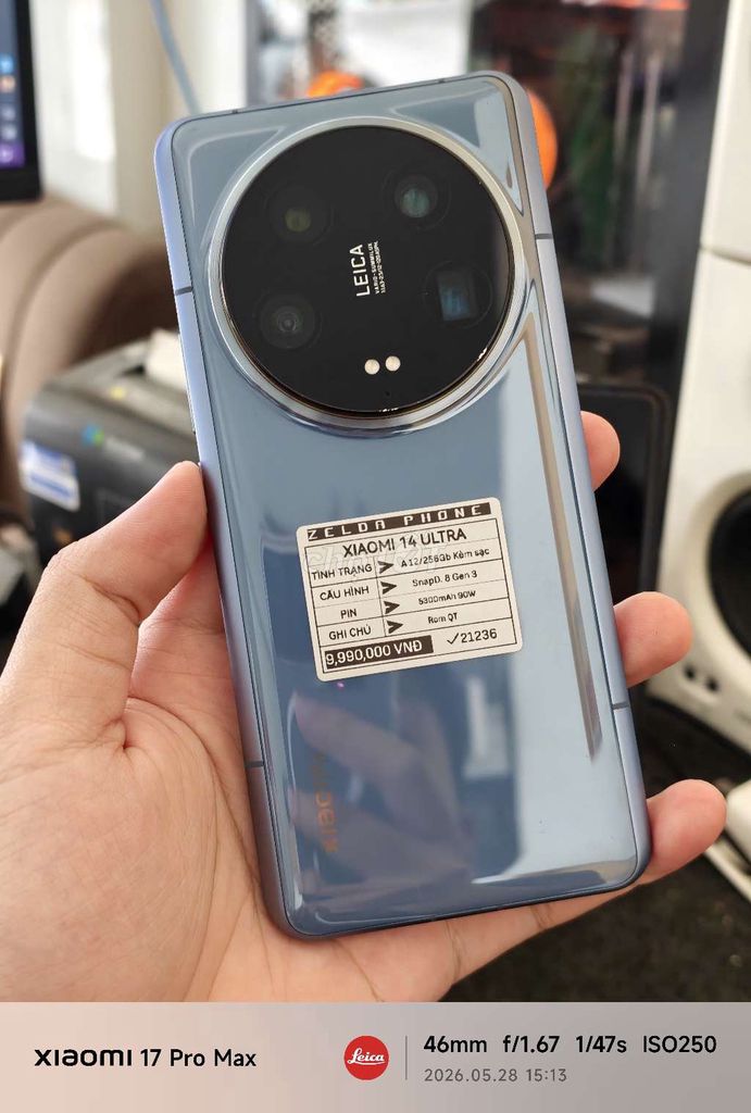 Xiaomi 14 Ultra 256GB Rom QT Kèm Sạc. Mua bán Điện thoại tại Quận Ninh Kiều Cần Thơ được đăng bởi Zelda Phone hình 1