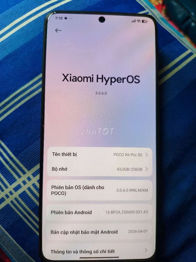 Xiaomi POCO X6 Pro 5G 256GB Đen. Mua bán Điện thoại tại Quận 11 Tp Hồ Chí Minh được đăng bởi Trần Ngọc Nhân hình 1