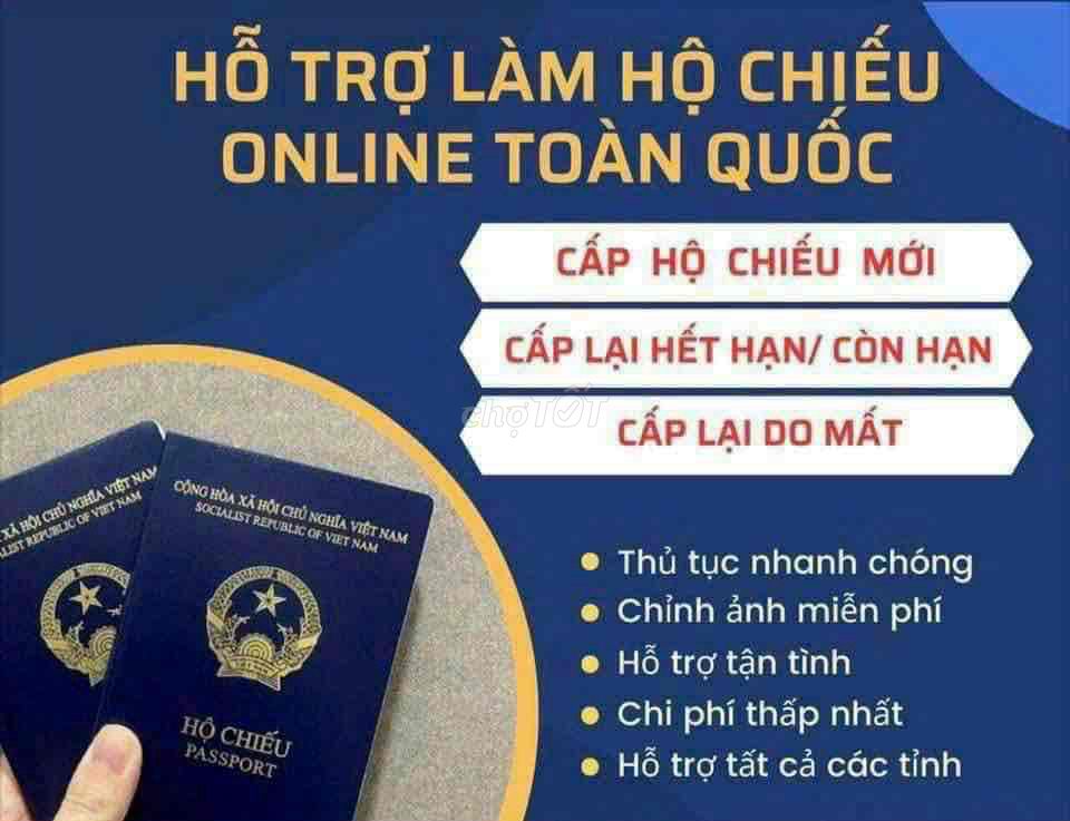 NHẬN LÀM HỘ CHIẾU ONLINE THỦ TỤC NHANH GỌN LẸ