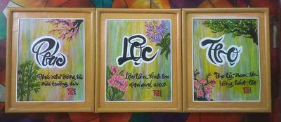 Bộ 3 tranh thư pháp Phúc Lộc Thọ. Mua bán Đồ sưu tầm, đồ cổ tại Quận 1 Tp Hồ Chí Minh được đăng bởi Chính hãng mọi thứ