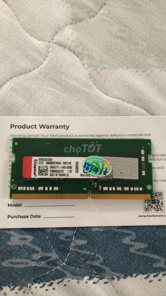 RAM Laptop ddr4 4GB Kingston 3200. Mua bán Linh kiện (RAM, Card...) tại Huyện Tuy Phước Bình Định được đăng bởi Bảo hình 1