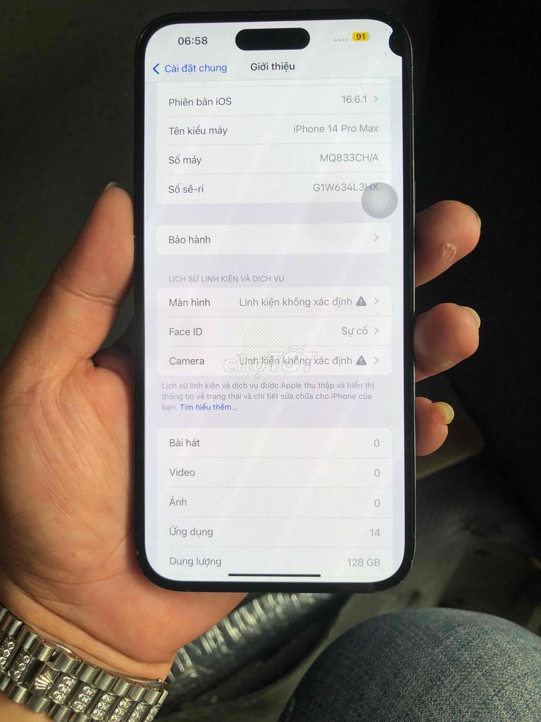 ip14 pro max 128gb lỏ có giao lưu