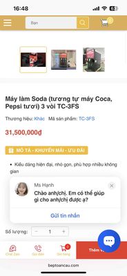 cần thanh lý máy làm coca tươi. Mua bán Bếp, lò, đồ điện nhà bếp tại Thành phố Thủ Đức Tp Hồ Chí Minh được đăng bởi Hào Hiệp