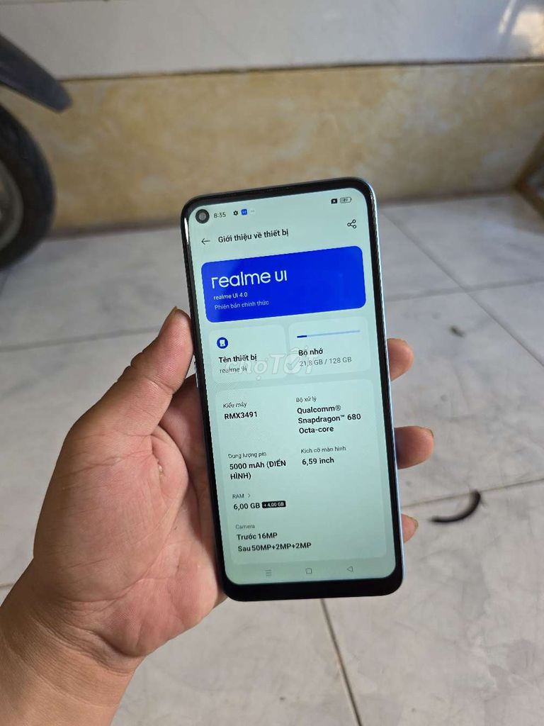 Realme 9i 128GB Xanh. Mua bán Điện thoại tại Thành phố Vị Thanh Hậu Giang được đăng bởi máy củ giá tốt  hình 1
