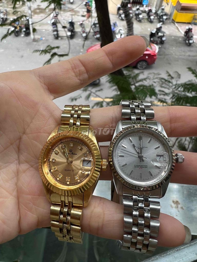 combo đồng hồ dáng mặt rolex máy nhật