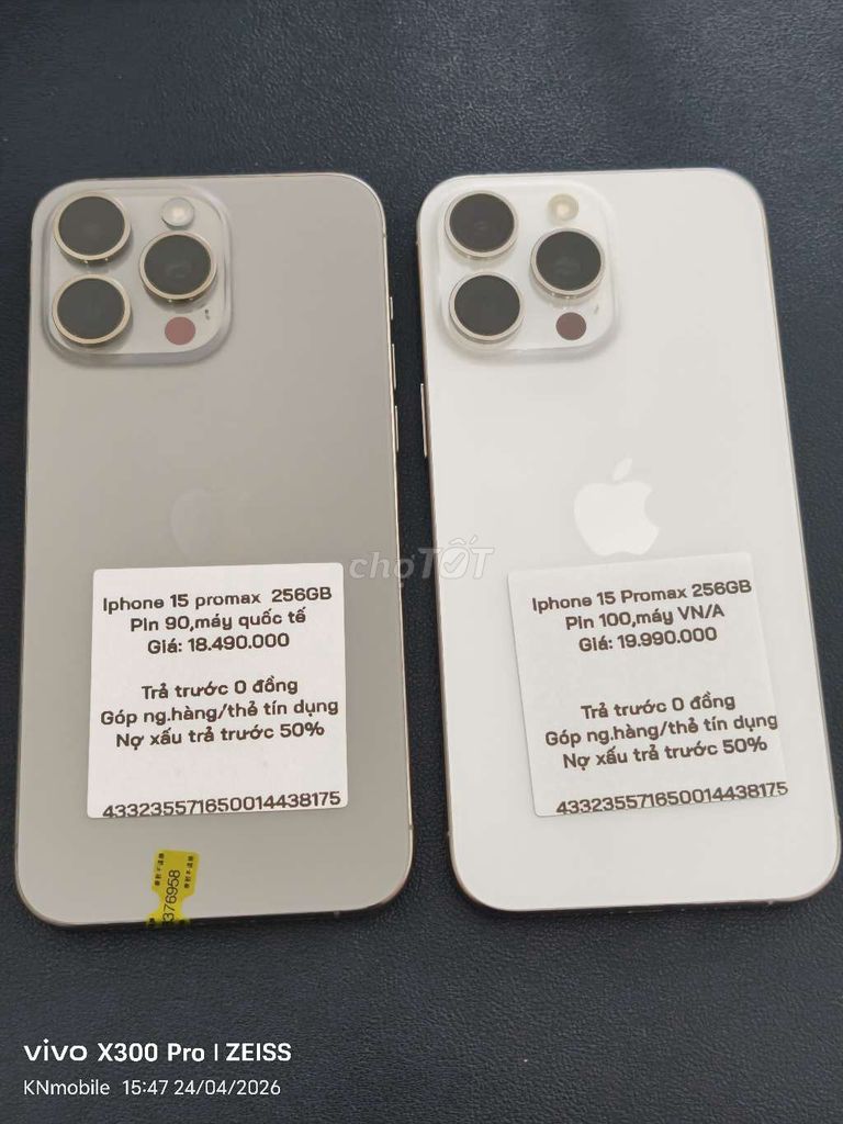 iPhone 15 Pro Max 256GB Xám Đã dùng. Mua bán Điện thoại tại Thành phố Long Xuyên An Giang được đăng bởi Khoa Knmobile An Giang hình 1