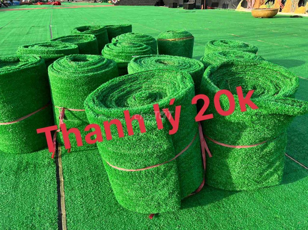 Thảm cỏ nhân tạo xanh non thanh lý 20k
